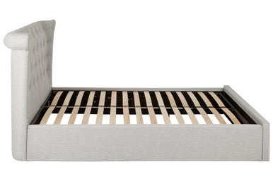 Edison Light Grey Ottoman Double Bed