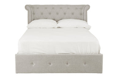 Edison Light Grey Ottoman Double Bed