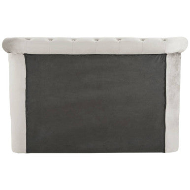 Edison Grey Brushed Velvet Ottoman King Bed