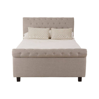 Orlando Light Grey Ottoman Double Bed