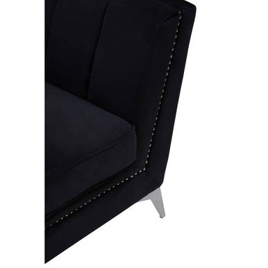 Hansa Black Velvet Chair