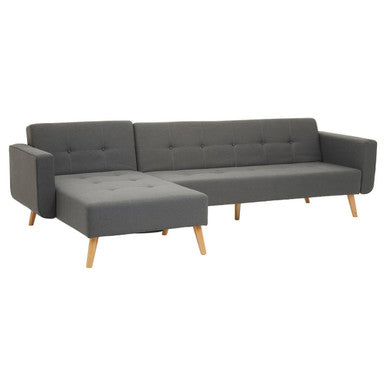Hansa Hagen Grey Large Corner Sofa Bed