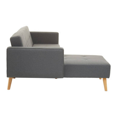 Hansa Hagen Grey Large Corner Sofa Bed