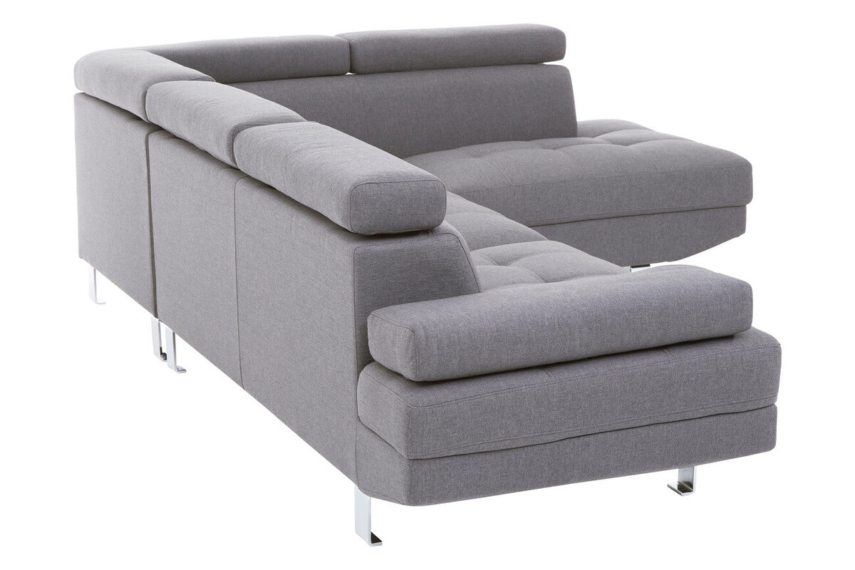 Hanover Grey Linen Corner Sofa