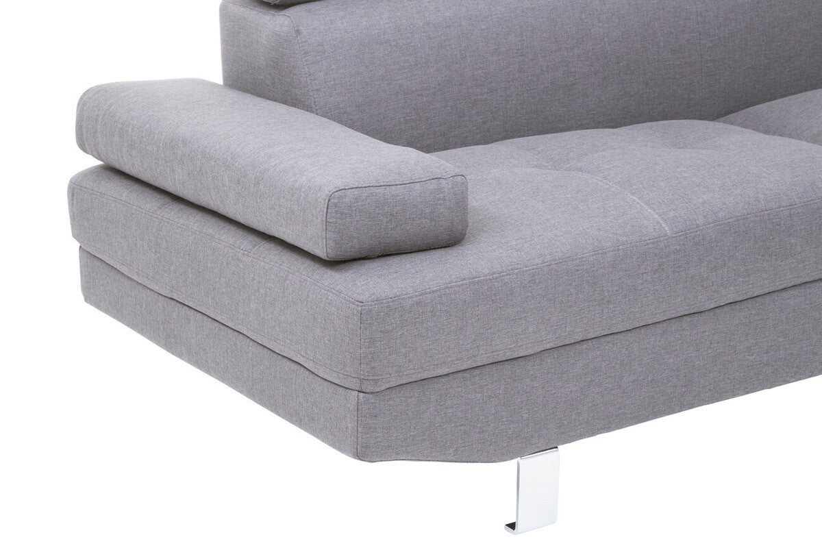 Hanover Grey Linen Corner Sofa