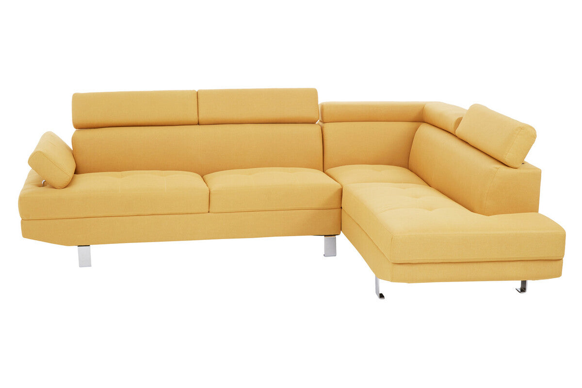 Hanover Ochre Linen Corner Sofa