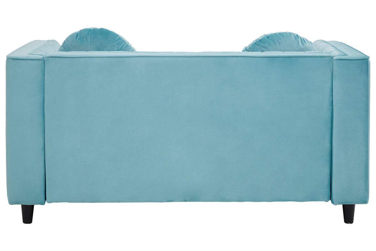 Farah Two Seat Green Velvet Sofa