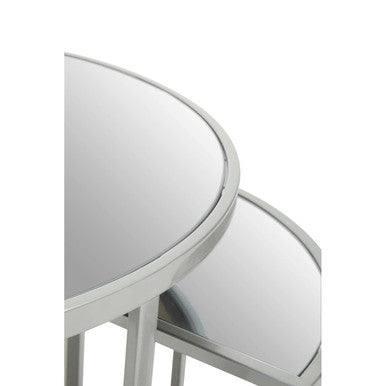 Farran 5Pc Silver Finish Iron Tables