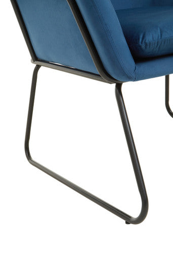 Xander Midnight Velvet And Black Frame Armchair