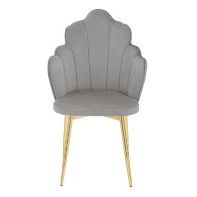Tian Grey Velvet Dining Chair