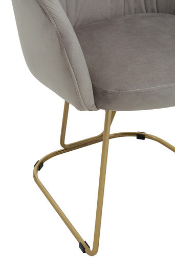 Veneto Mink Velvet Dinner Chair