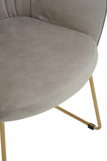 Veneto Mink Velvet Dinner Chair