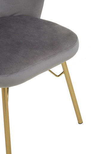Veneto Grey Velvet Chair