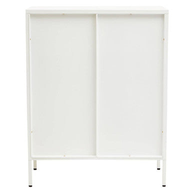 Acier Two Door White Cabinet