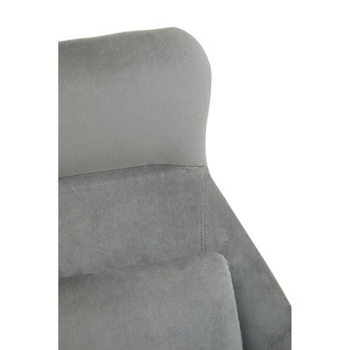 Stockholm Grey Velvet Armchair