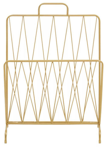 Avento Gold Finish Magazine Rack