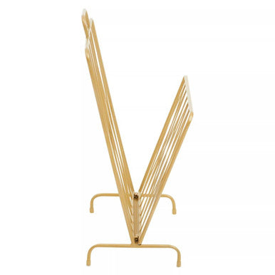 Avento Gold Finish Magazine Rack