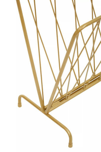 Avento Gold Finish Magazine Rack