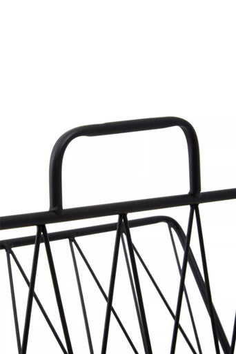 Avento Black Two Pocket Magazine Rack