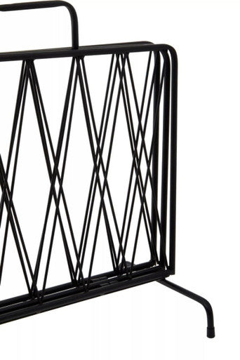 Avento Black Two Pocket Magazine Rack