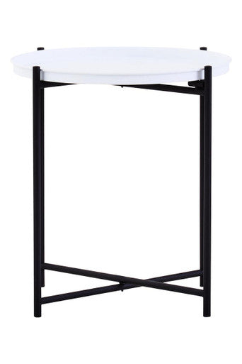 Trosa Side Table With Round White Top