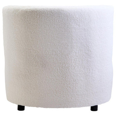 Montreal Ivory Boucle Effect Armless Lounge Chair