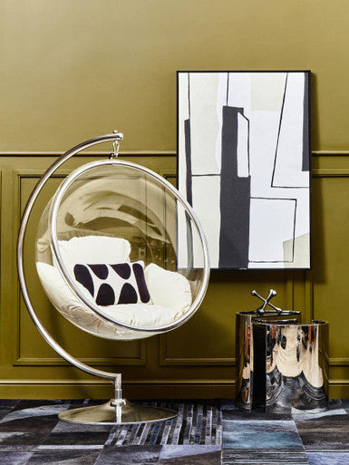 Goa Hanging Chair With Cream Cushions