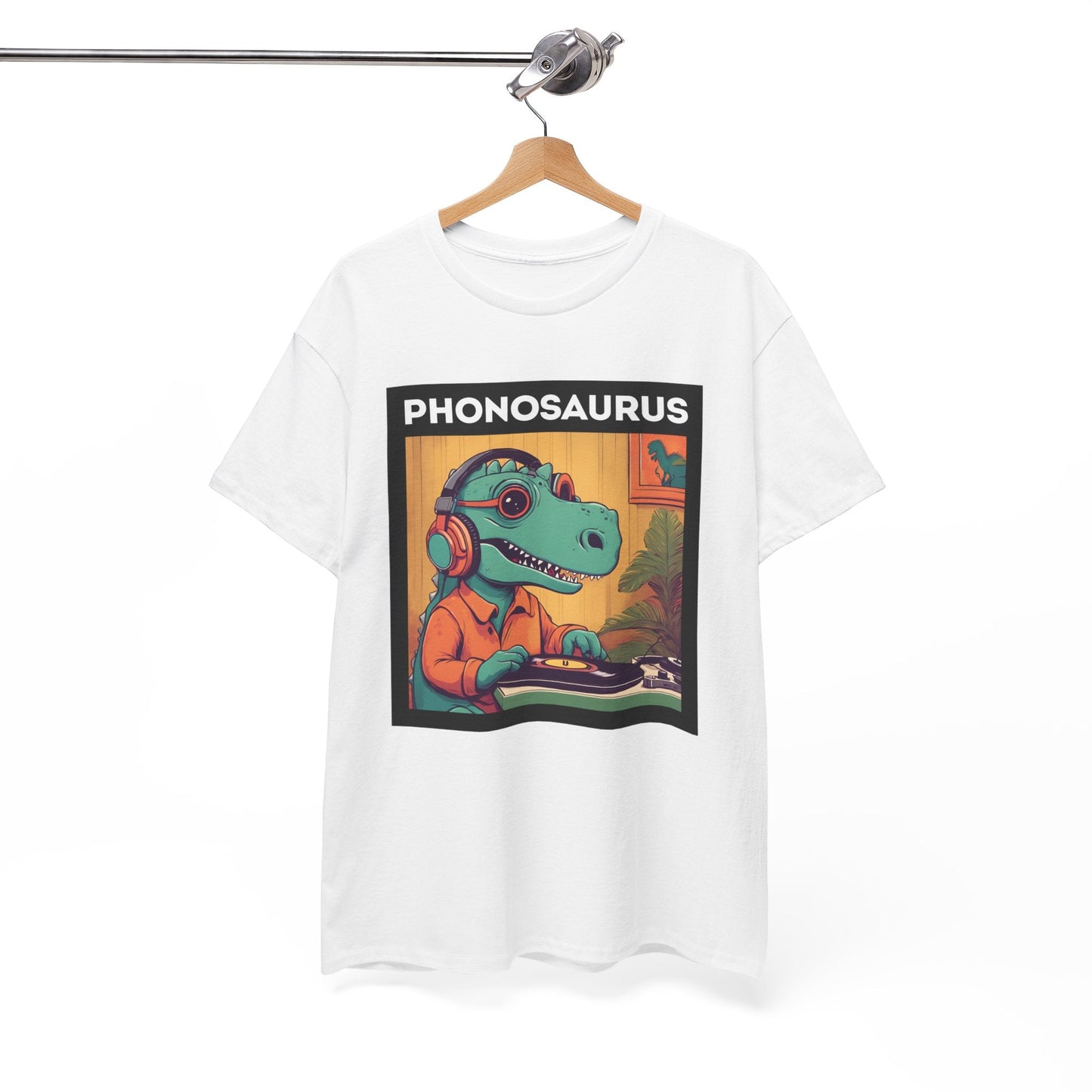 'Phonosaurus' Men's Vinyl T-Shirt