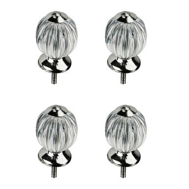 Set Of 4 Chic Vintage Style Clear Acrylic Drawer Knobs