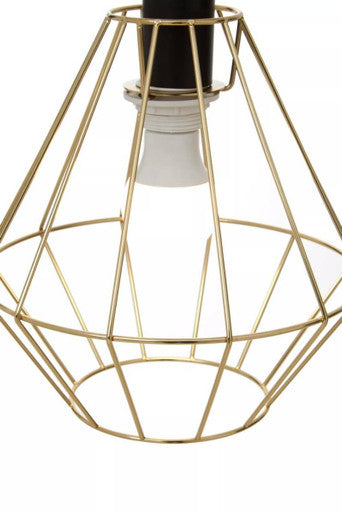 Wyra Champagne Gold Cage Pendant Light