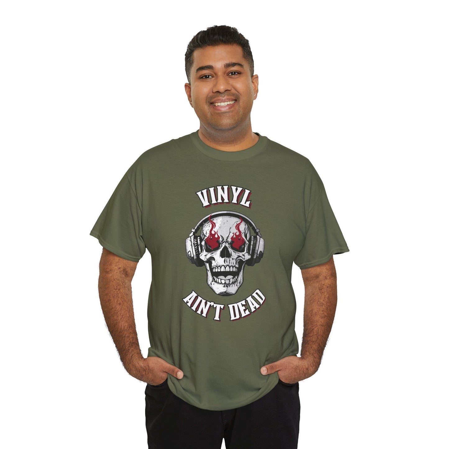 'Vinyl Ain't Dead' Skull Men's T-Shirt