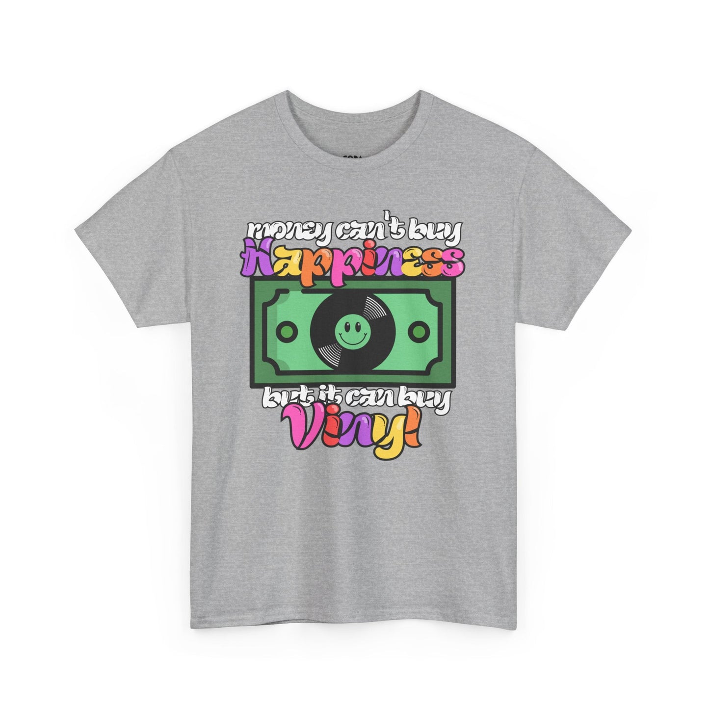 'Money can't buy happiness' Men's Vinyl T-Shirt