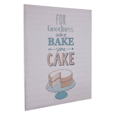 Pretty Things Bake Some Cake Wall Plaque