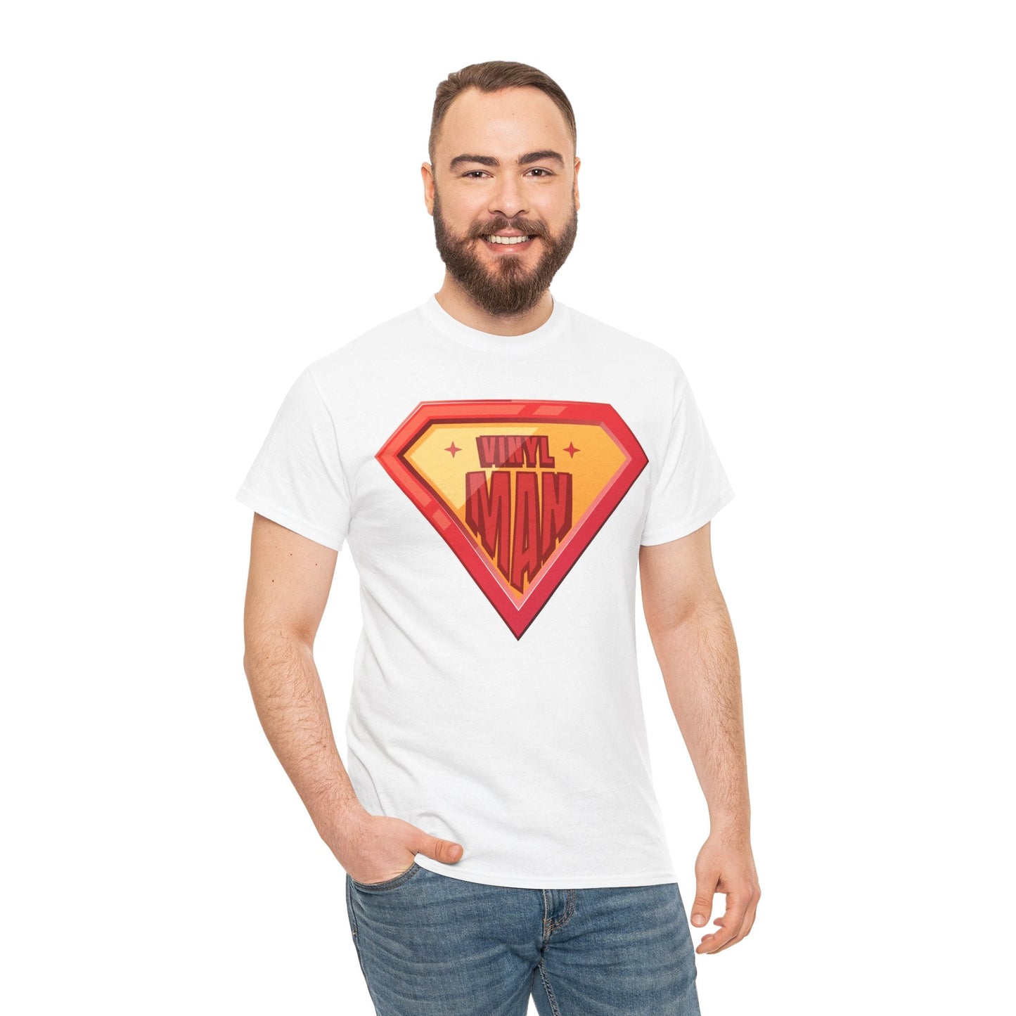 'Vinyl Man' Men's Superhero T-Shirt