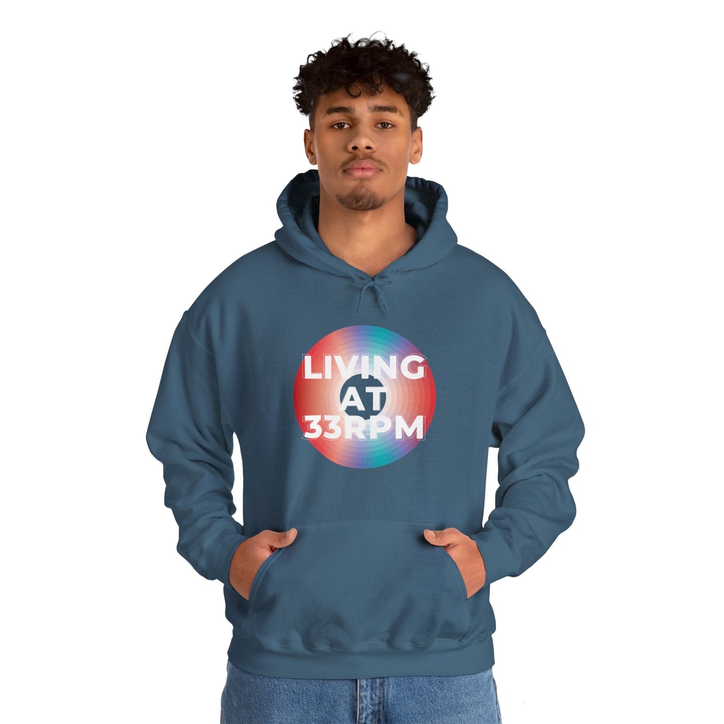 'Living at 33rpm' Men's Hoodie