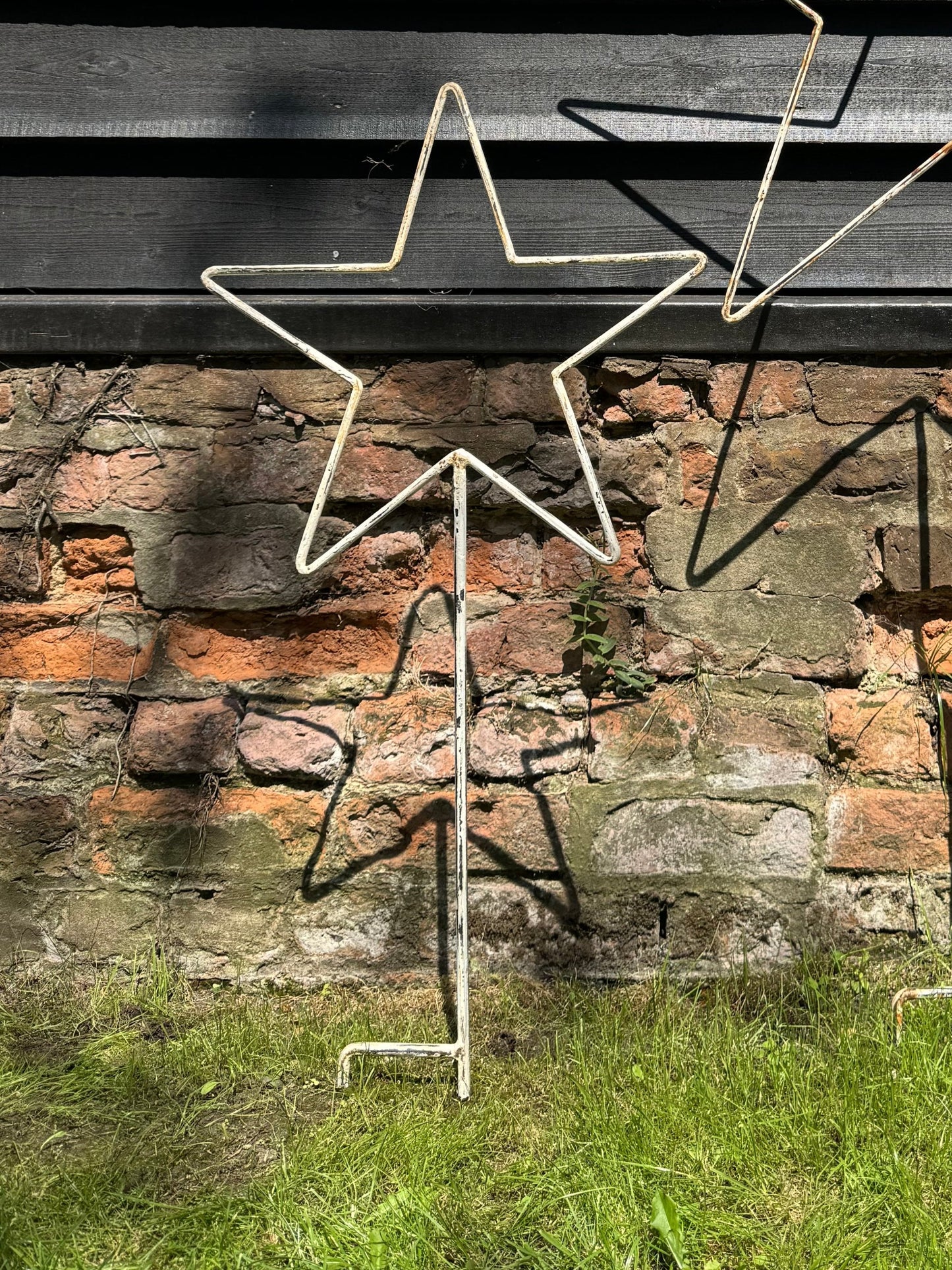 Garden Stars On Ground Spikes / Metal Star Ornaments / Lawn Decor
