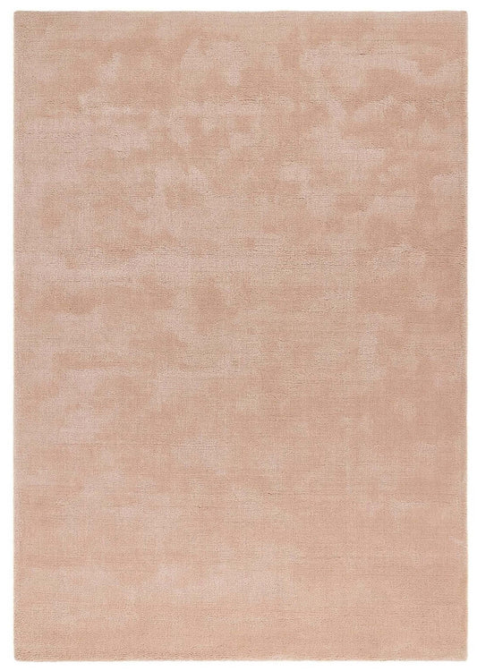 Hush Solid Coral Pink Luxury Rug