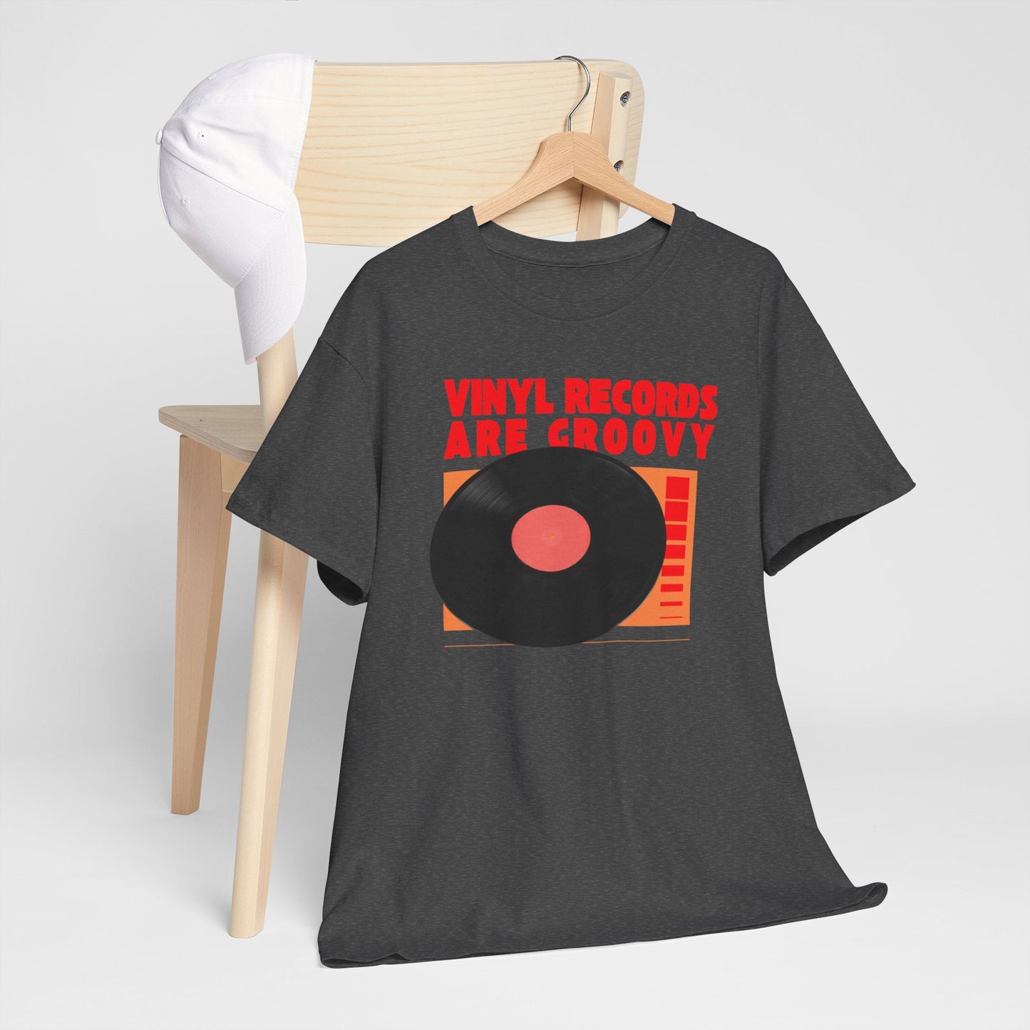 'Vinyl Records Are Groovy' Bold T-Shirt