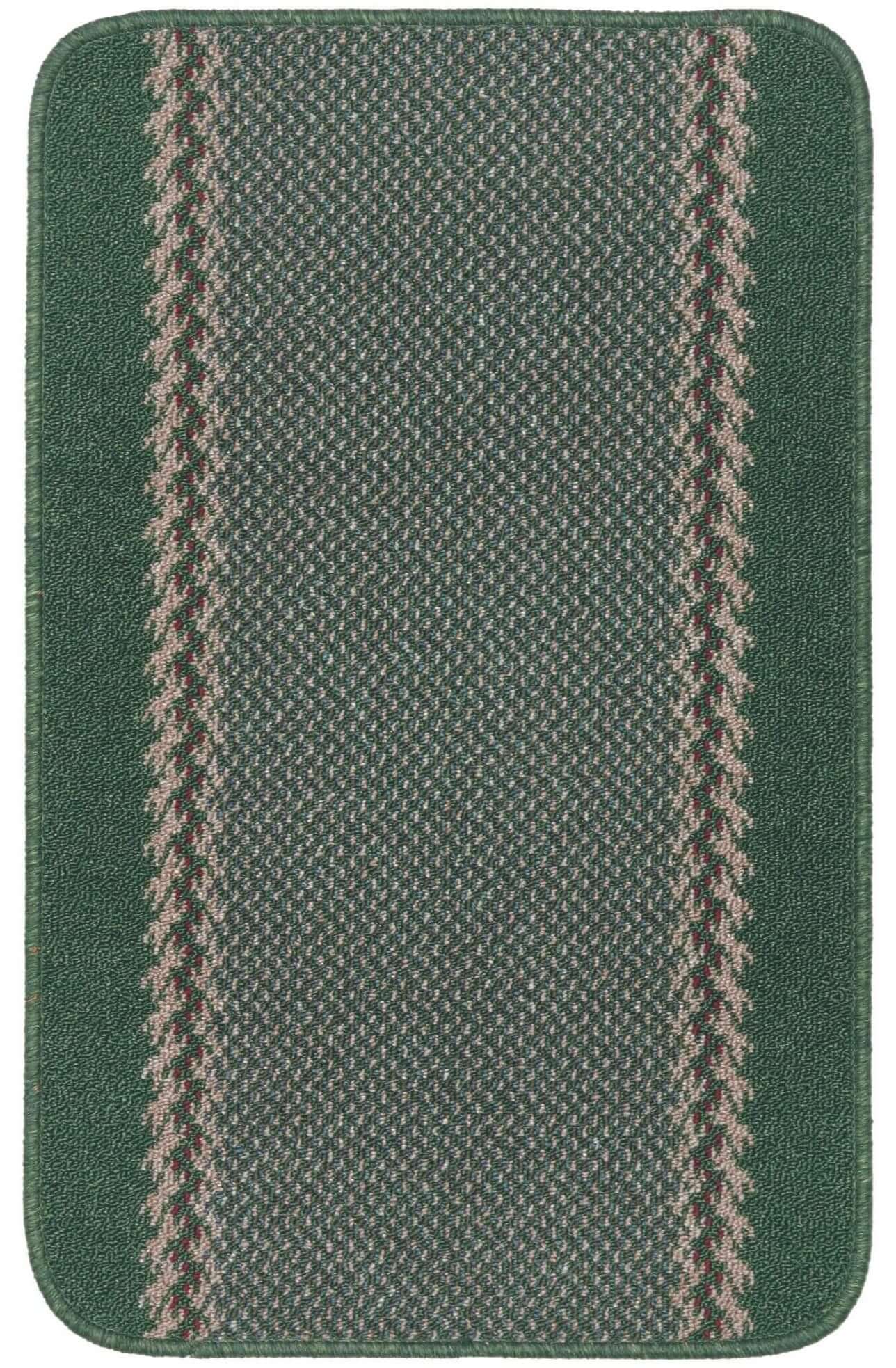 Washable Designer Bordered Green Rug | 116Gr