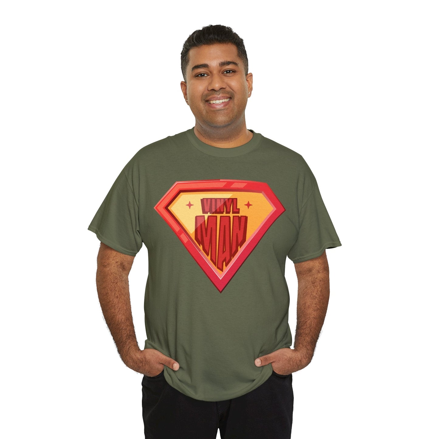 'Vinyl Man' Men's Superhero T-Shirt