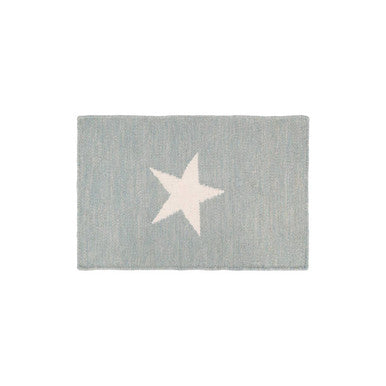 Grey and White Star Rug