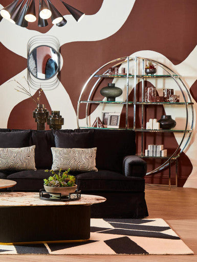 Bosie Milana Large Black and White Geometric Rug