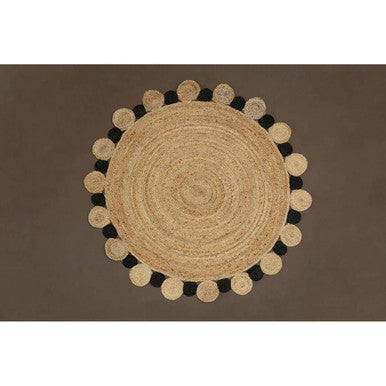 Bosie Demir Large Natural And Black Jute Rug