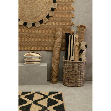 Bosie Demir Large Natural And Black Jute Rug
