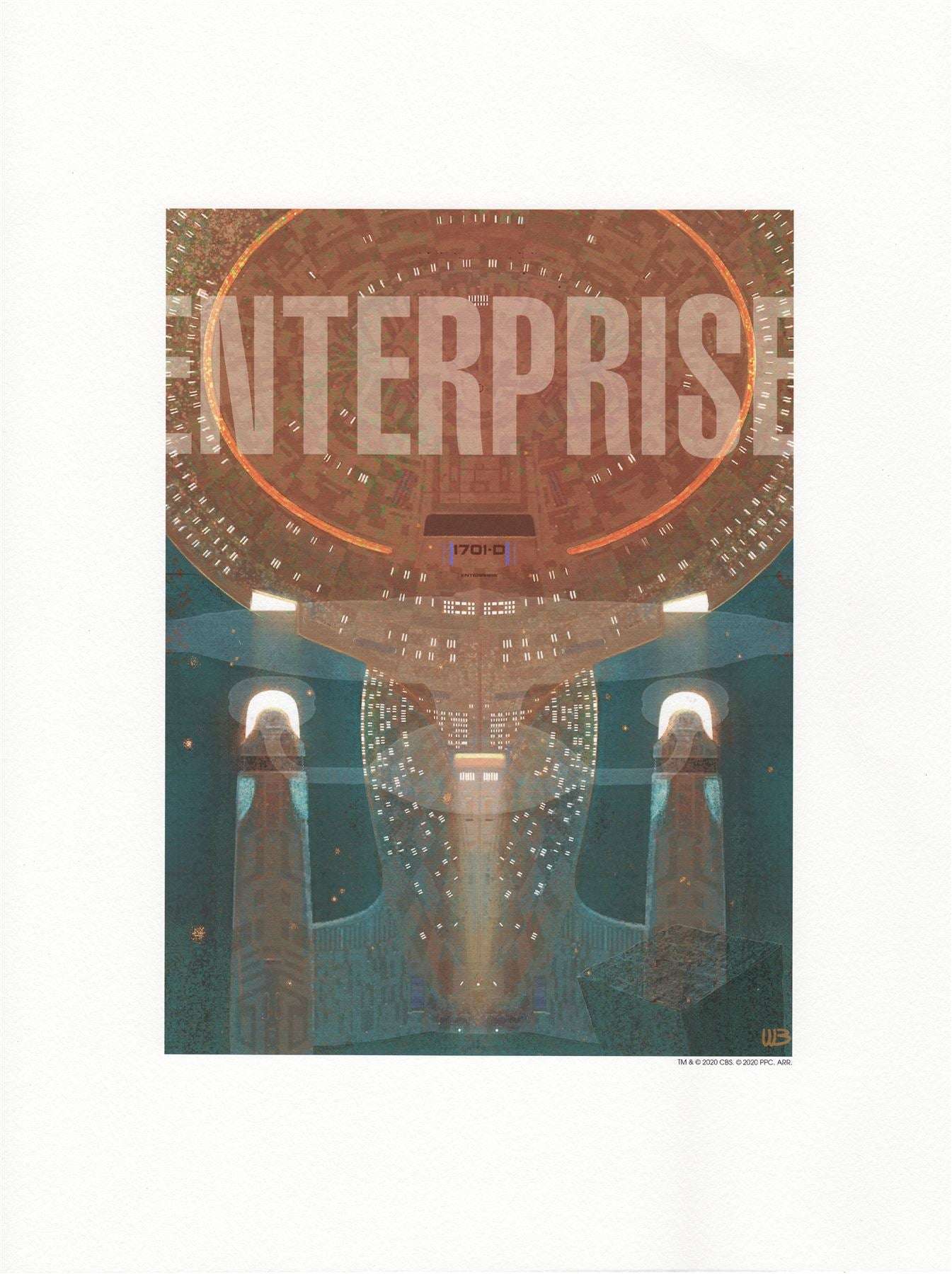 ✨ RARE PRINT: Enterprise-D Print by William Budge (Eaglemoss/Hero Collector) SPECIAL ISSUE #1