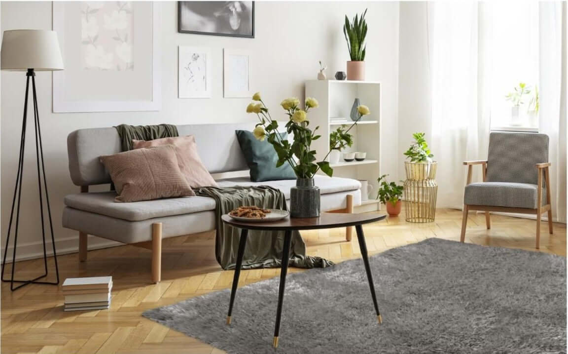 Lagom Grey Shaggy Rugs