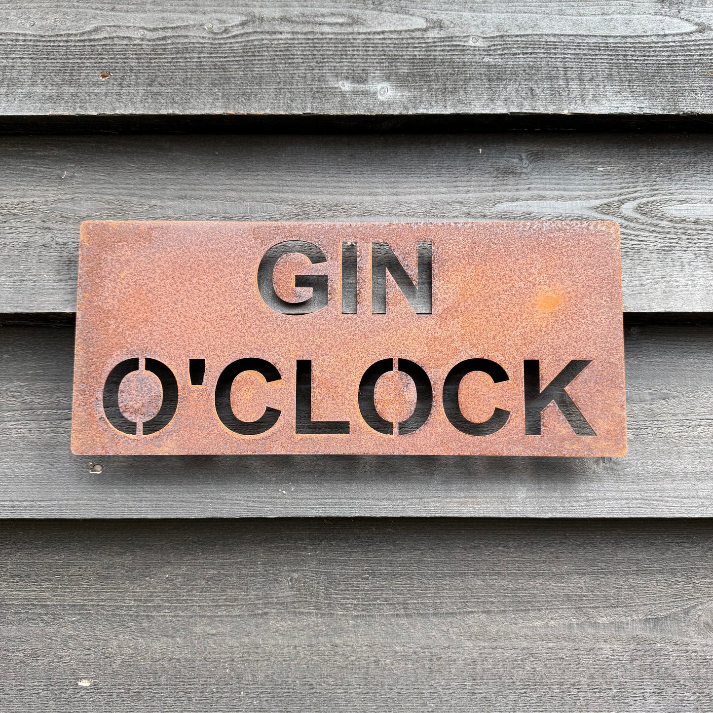 Rustic Metal GIN O’CLOCK Sign (last 2)