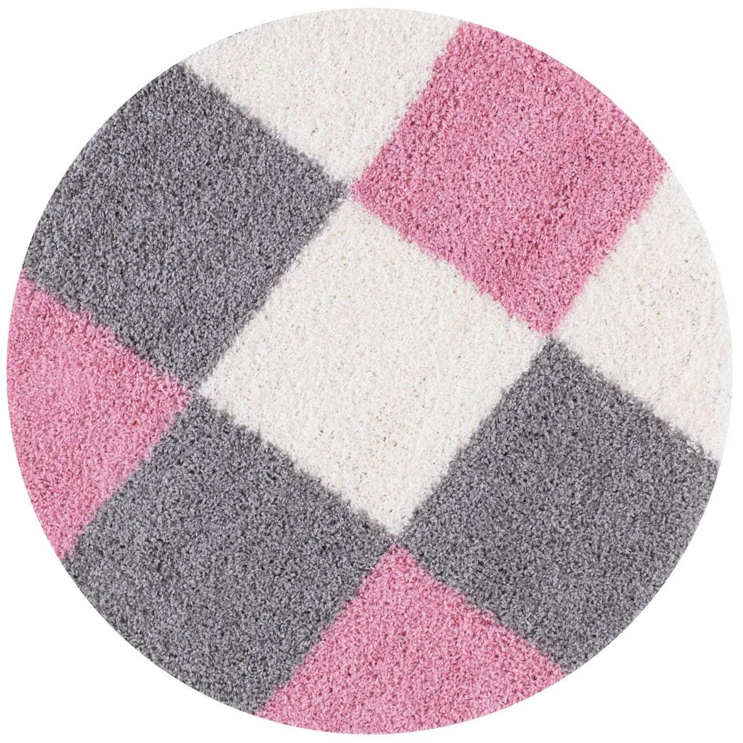 Myshaggy Geometric Pink Rug