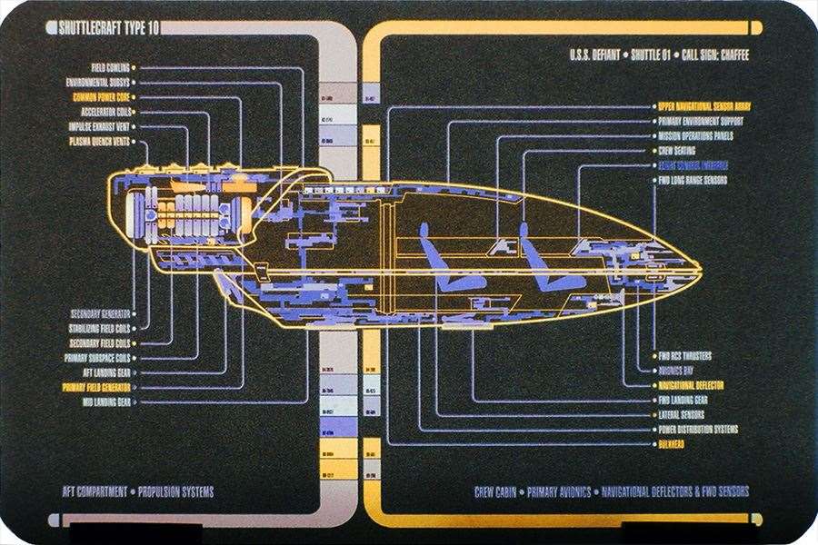 #03 Type-10 NX-74205 Defiant Shuttlecraft 1 "Chaffee" Model Diecast Ship (Eaglemoss / Star Trek)