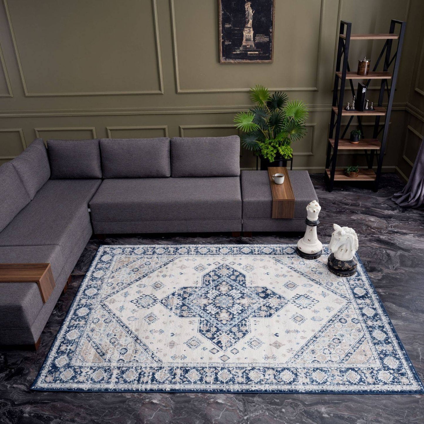 Montana Vintage Navy Rugs | 4010